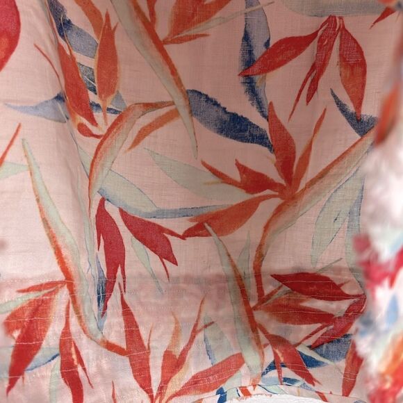 Tommy Bahama women’s floral tropical linen unlined skirt preppy size 10 - Picture 6 of 7